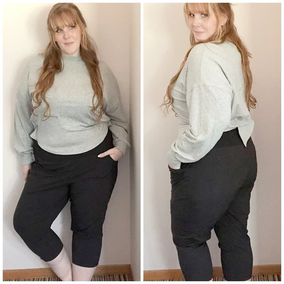 prAna Summit Capri Pants Black Plus Size 3X Women's Pull On Pant Nylon